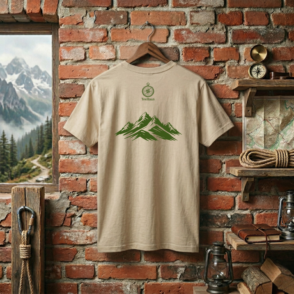 TeeHaus Everest Coordinates T-Shirt – Minimal Mountain Adventure Tee
