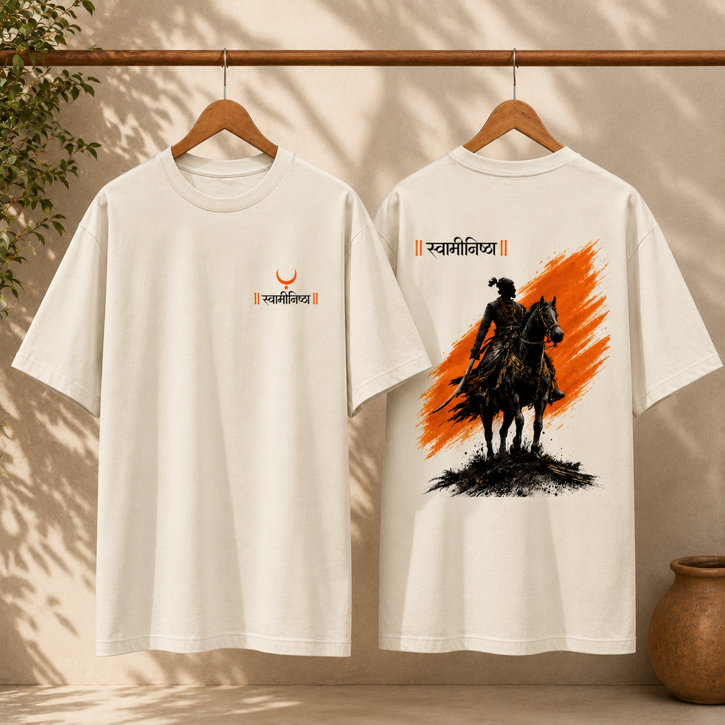 Swaminishtha Oversized T-Shirt | Premium 240 GSM Off-White Streetwear