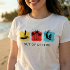 Out of Office Summer T-Shirt for Men | Beach Graphic Tee India | TeeHaus