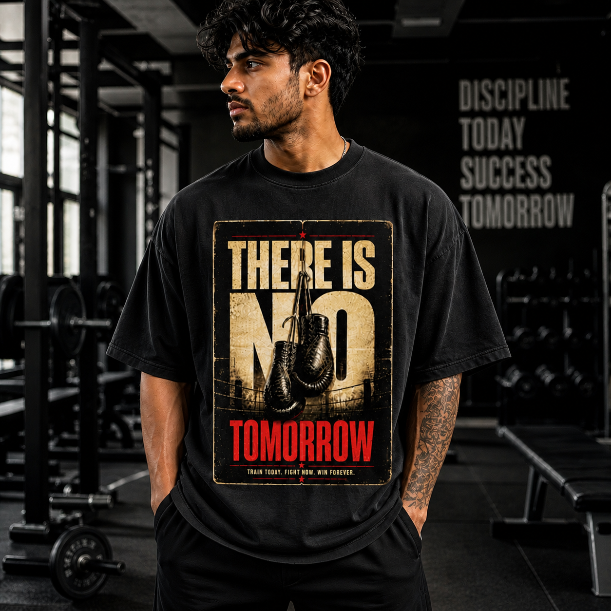 No Tomorrow Oversized Gym T-Shirt | Premium 240 GSM Streetwear