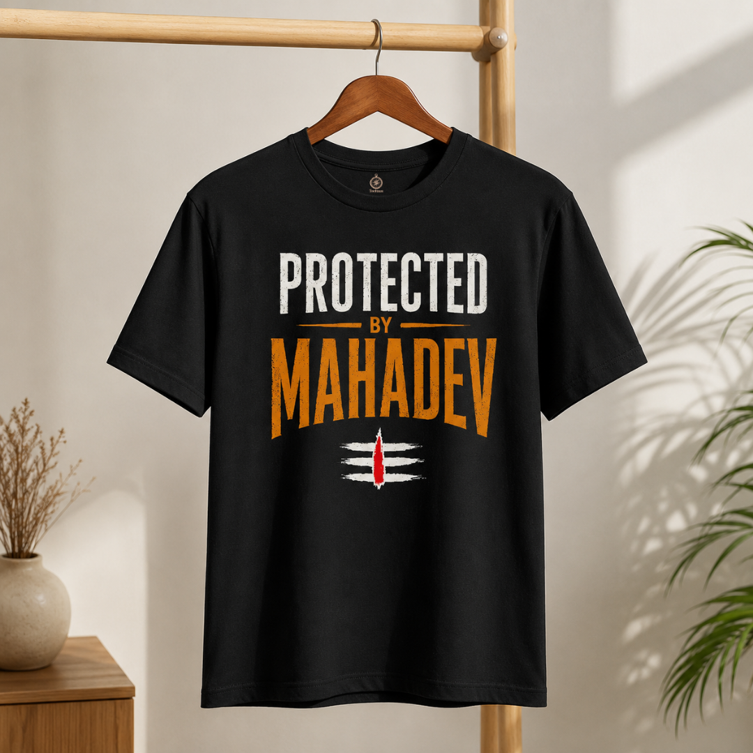 Protected by Mahadev | Premium Graphic T-Shirt for Men & Women | 100% Cotton