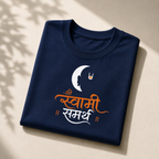 Shri Swami Samarth Unisex T-Shirt | Devotional Marathi Graphic Tee | Black, Navy Blue & Olive Green