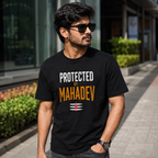 Protected by Mahadev | Premium Graphic T-Shirt for Men & Women | 100% Cotton