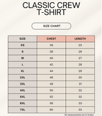 Size chart classic Crew