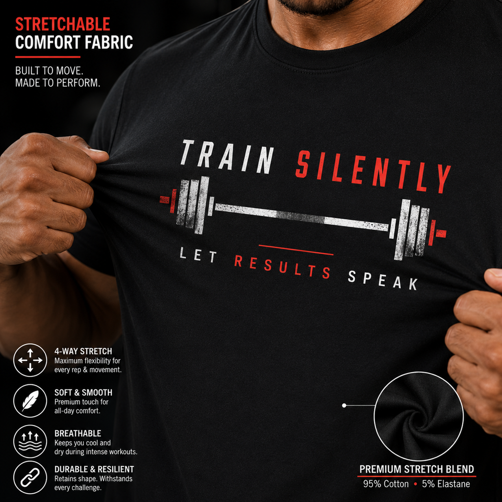 TRAIN SILENTLY Gym T-Shirt