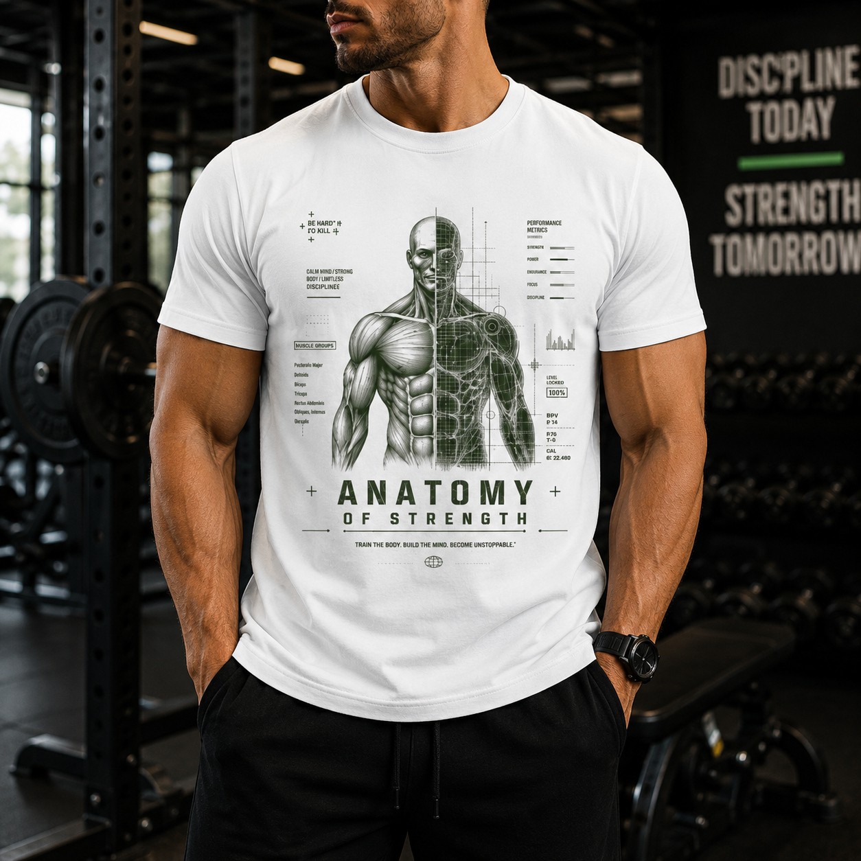 ANATOMY OF STRENGTH Gym T-Shirt