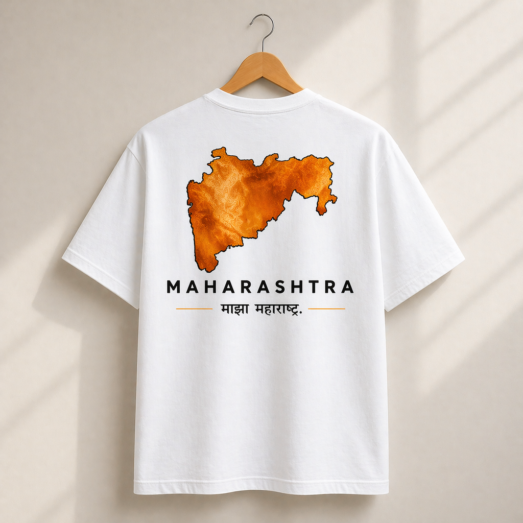 Unisex Stretch Cotton T-Shirt – Premium Maharashtra Print | Soft Fit Everyday Wear