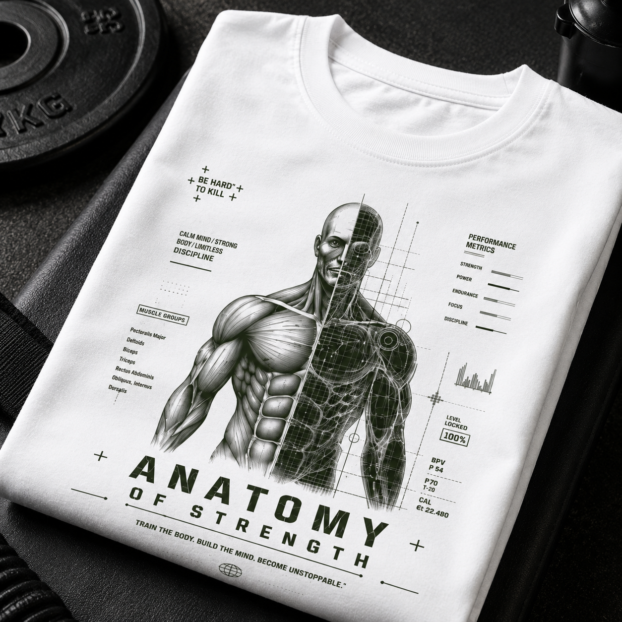 ANATOMY OF STRENGTH Gym T-Shirt