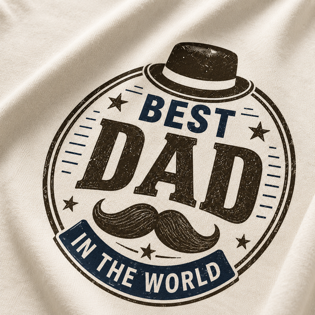 Best Dad In The World Premium Graphic Regular size T-Shirt for Men