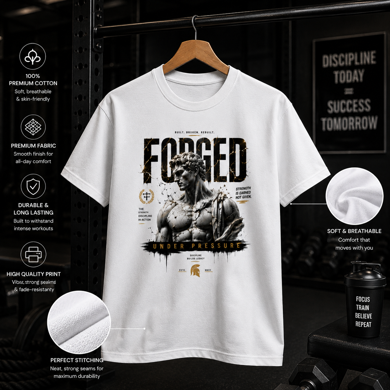 FORGED UNDER PRESSURE Gym T-Shirt