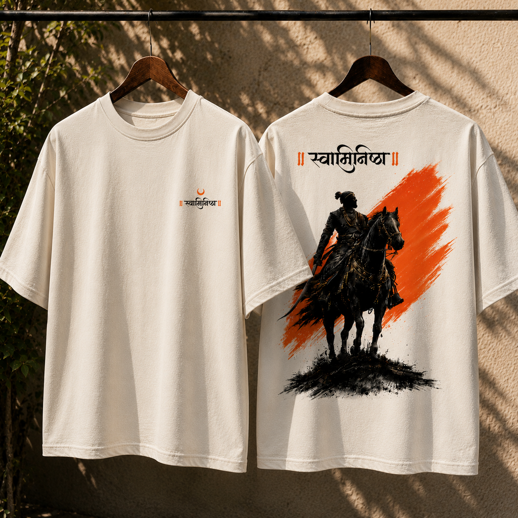 Swaminishtha Oversized T-Shirt | Premium 240 GSM Off-White Streetwear