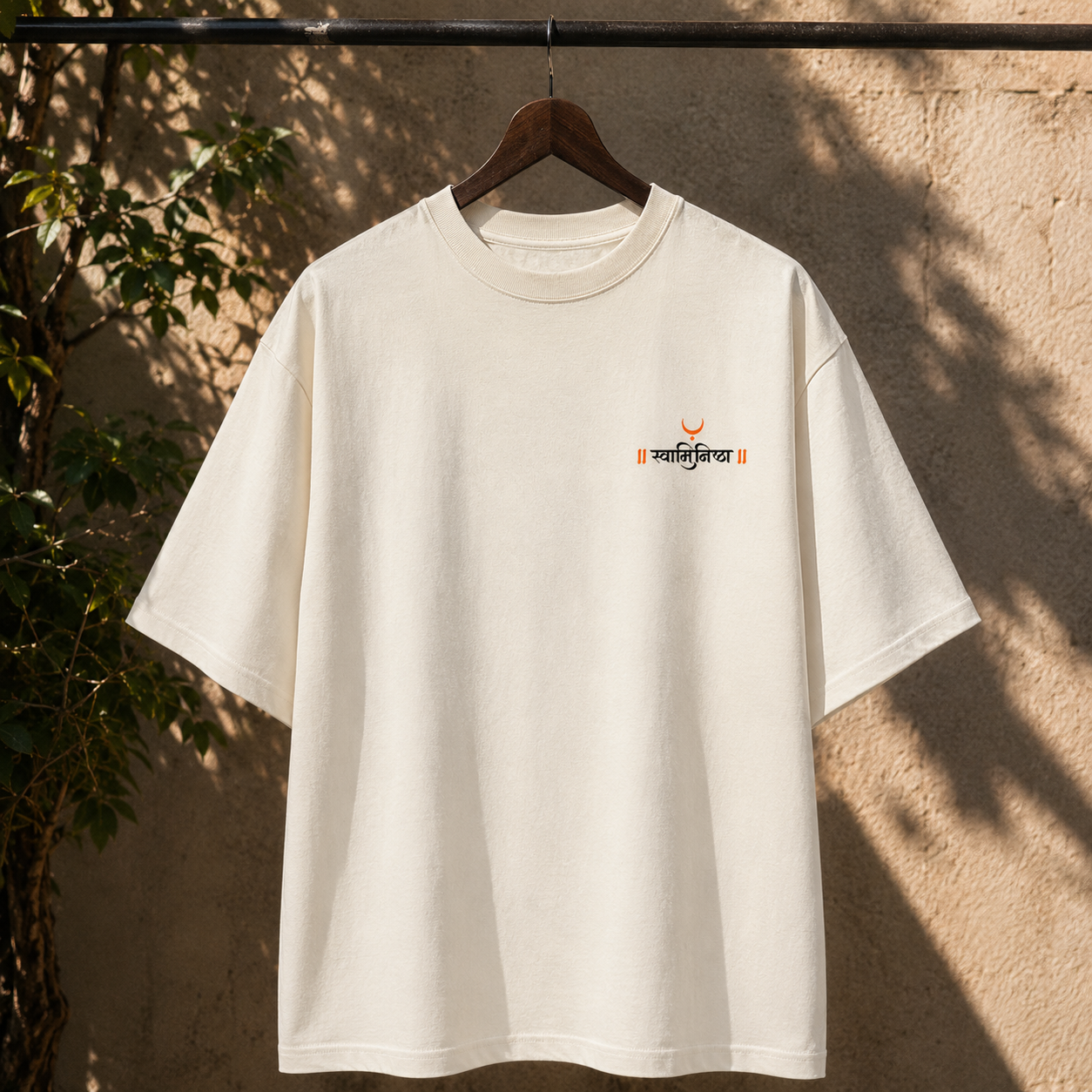 Swaminishtha Oversized T-Shirt | Premium 240 GSM Off-White Streetwear