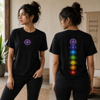 Chakra Energy Unisex T-Shirt – Spiritual Om Graphic Tee