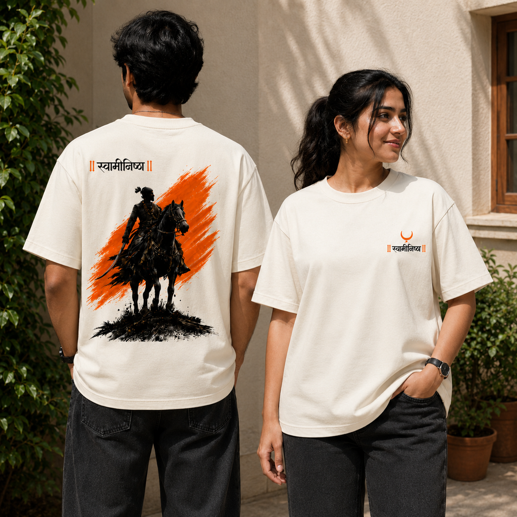 Swaminishtha Oversized T-Shirt | Premium 240 GSM Off-White Streetwear
