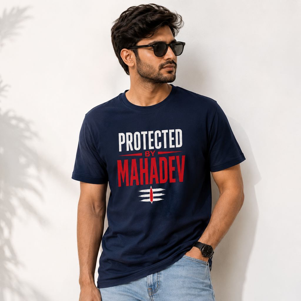 Protected by Mahadev | Premium Graphic T-Shirt for Men & Women | 100% Cotton
