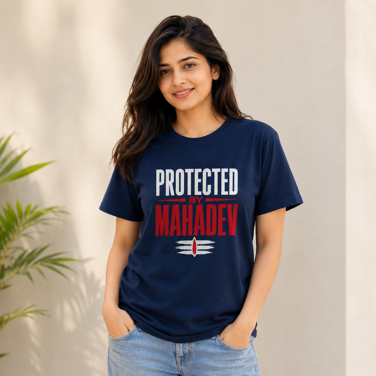 Protected by Mahadev | Premium Graphic T-Shirt for Men & Women | 100% Cotton