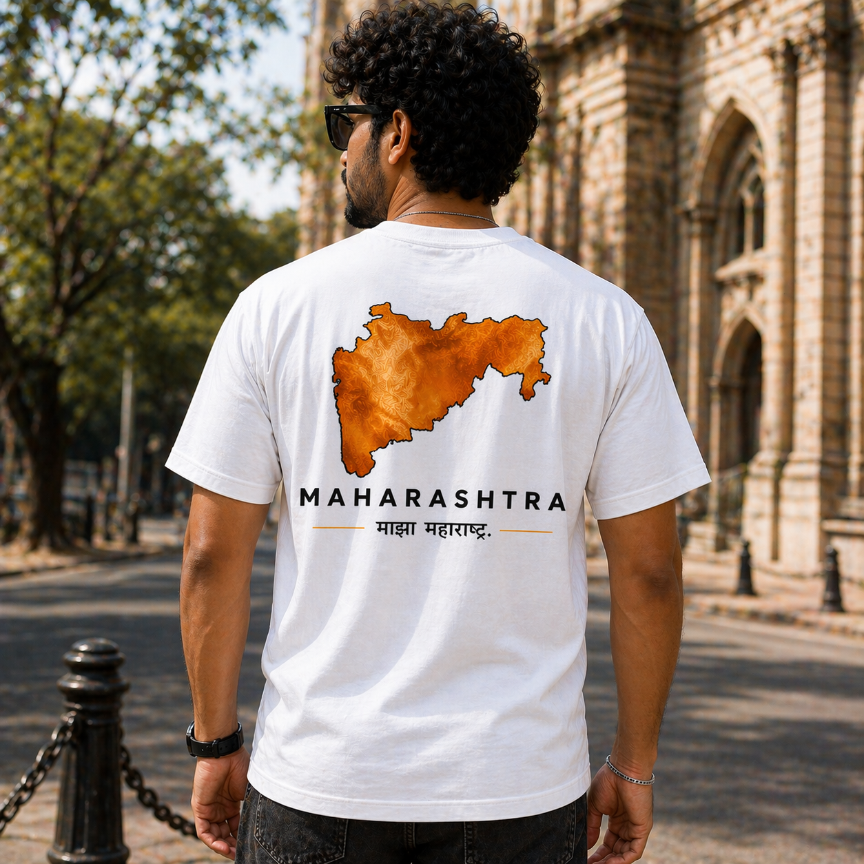 Unisex Stretch Cotton T-Shirt – Premium Maharashtra Print | Soft Fit Everyday Wear