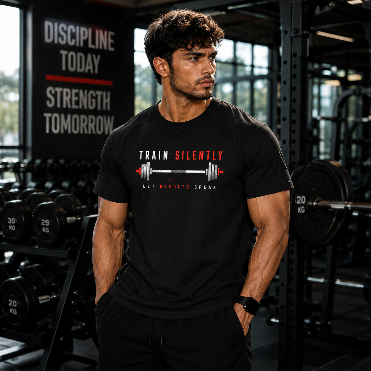 TRAIN SILENTLY Gym T-Shirt